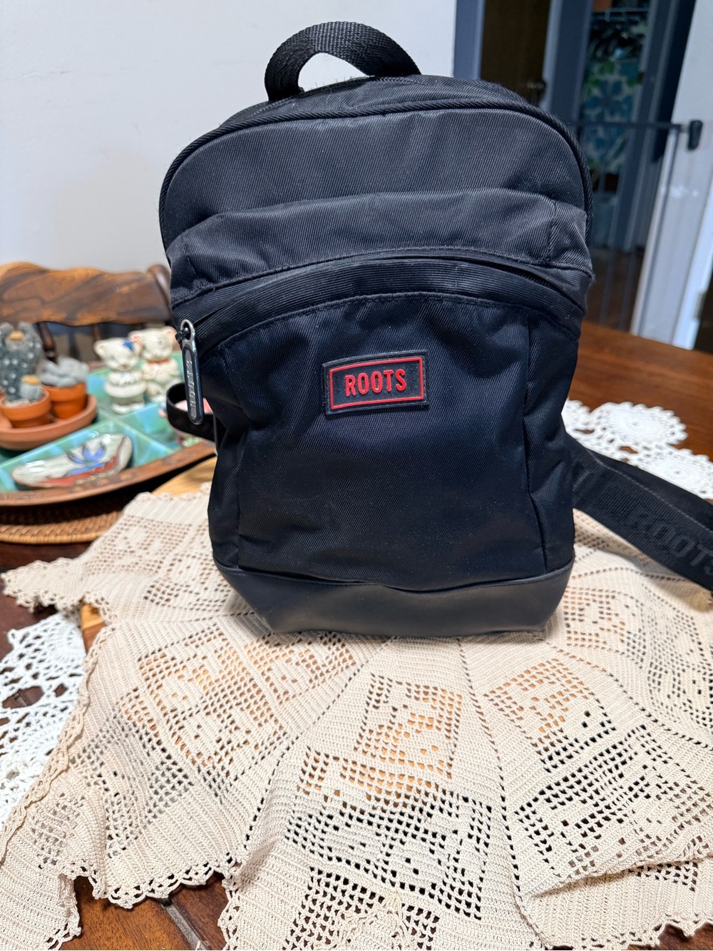 Roots Canada Black Mini Backpack